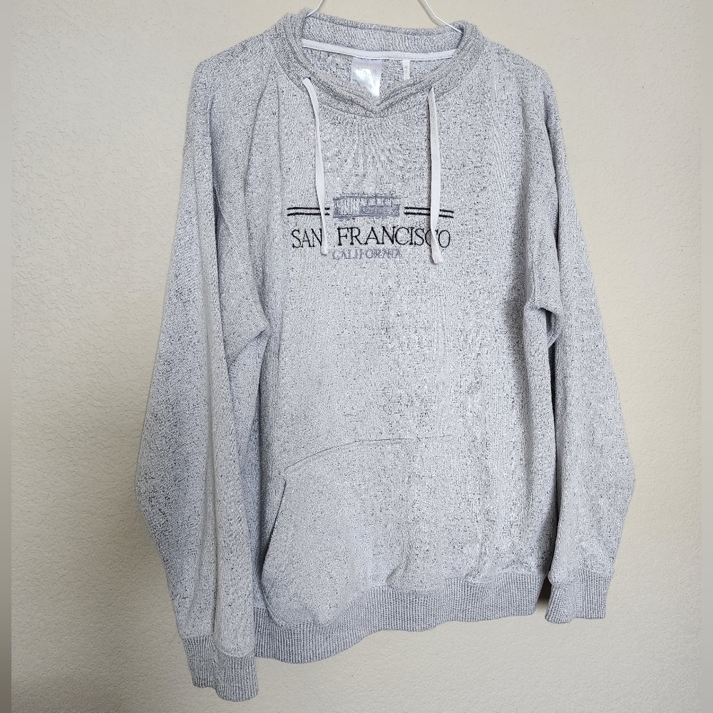 Vintage San Francisco Sweatshirt Unisex XL Grey Hoodie California City Sweater